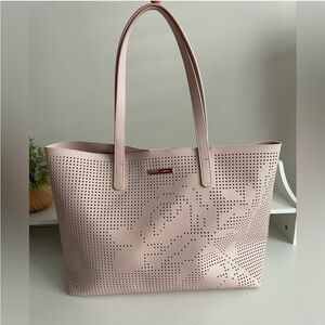 Vince Camuto Pink Perforated Tote Bag
